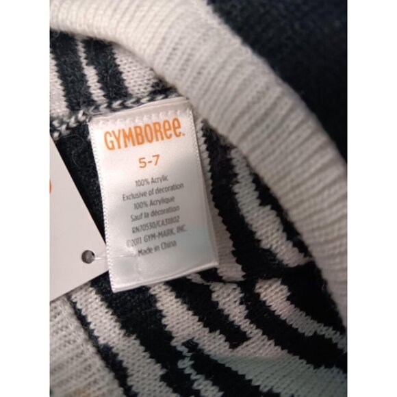 Gymboree Kids Zebra Knit Hat With Tassels Size 5-7 Black & White Stripes NWT - Picture 3 of 5